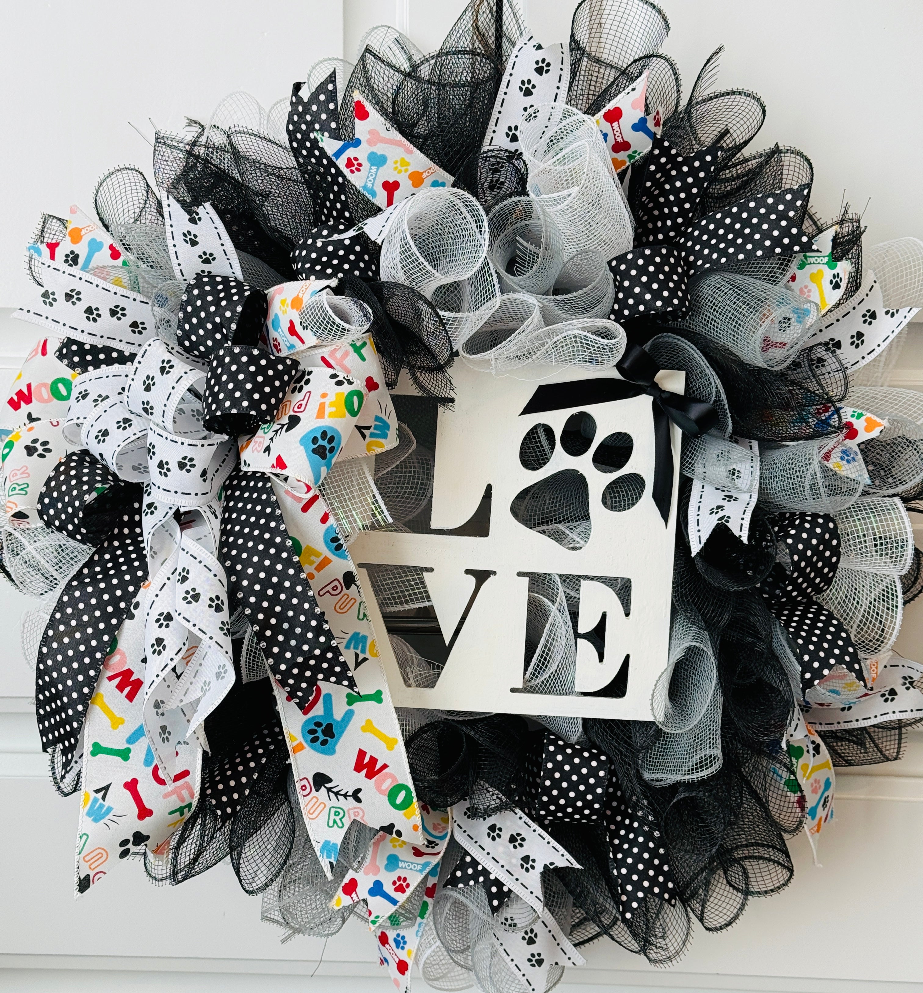 🐾Beautiful Dog print Front Door Wreath🐾