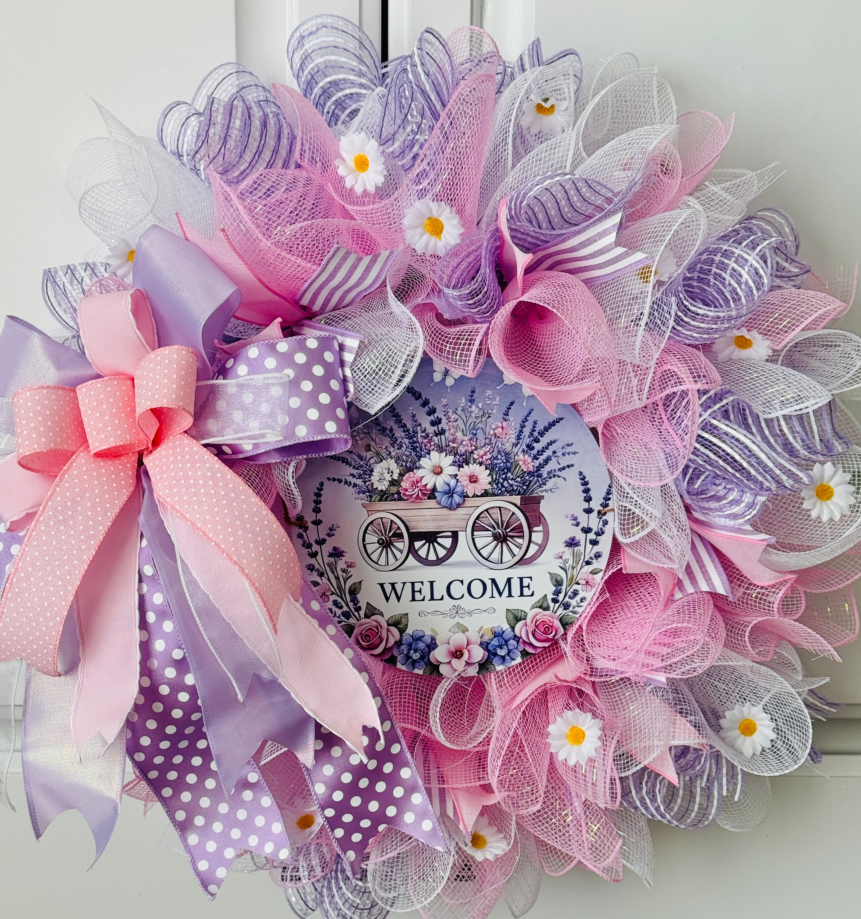 🌸Beautiful welcome front door wreath🌸