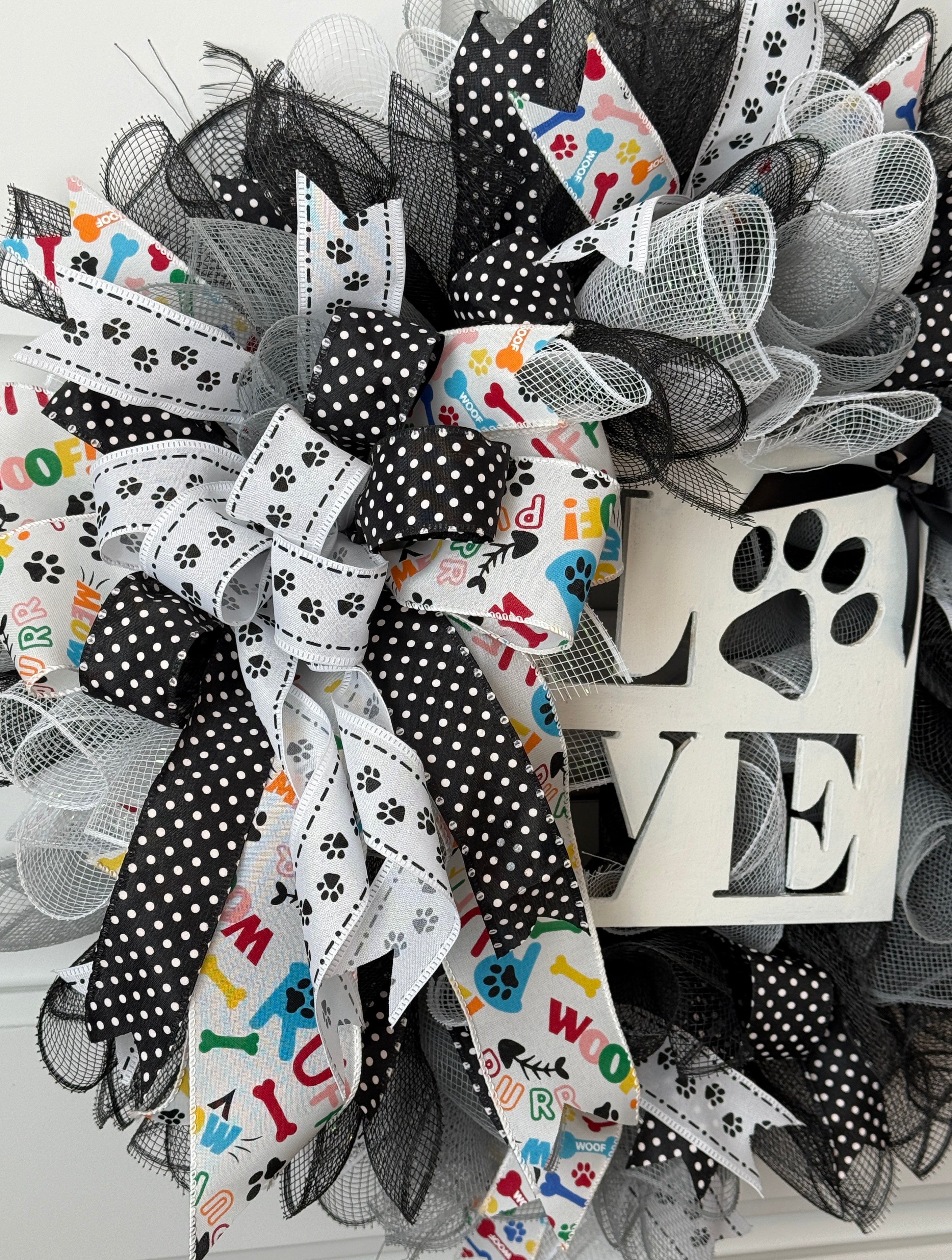 🐾Beautiful Dog print Front Door Wreath🐾