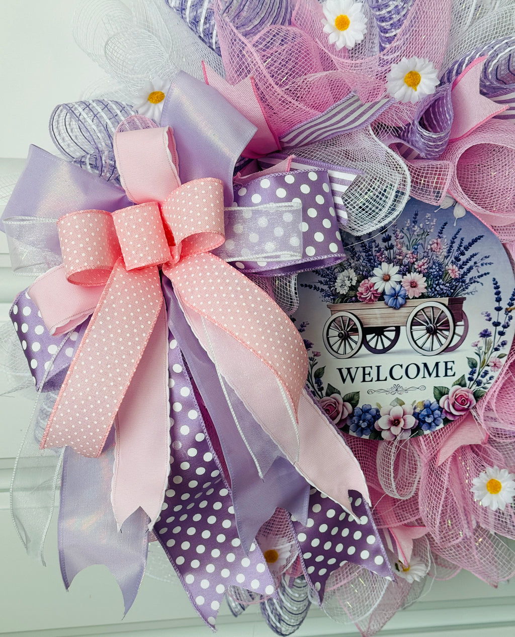 🌸Beautiful welcome front door wreath🌸