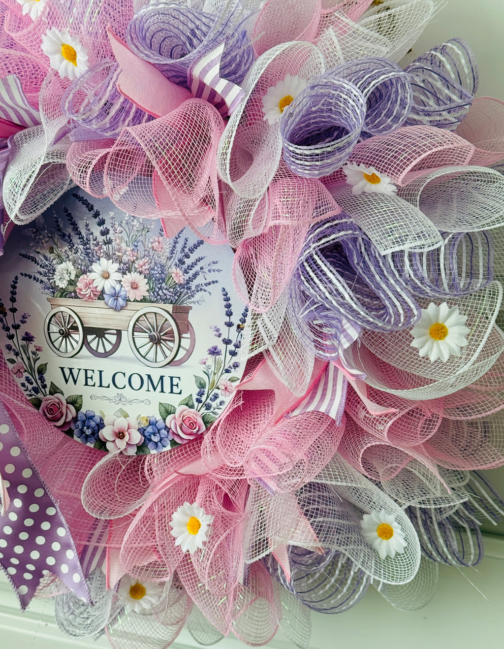 🌸Beautiful welcome front door wreath🌸