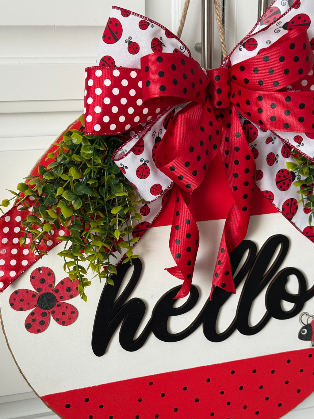The Polka Dot Ladybug Door Hanger