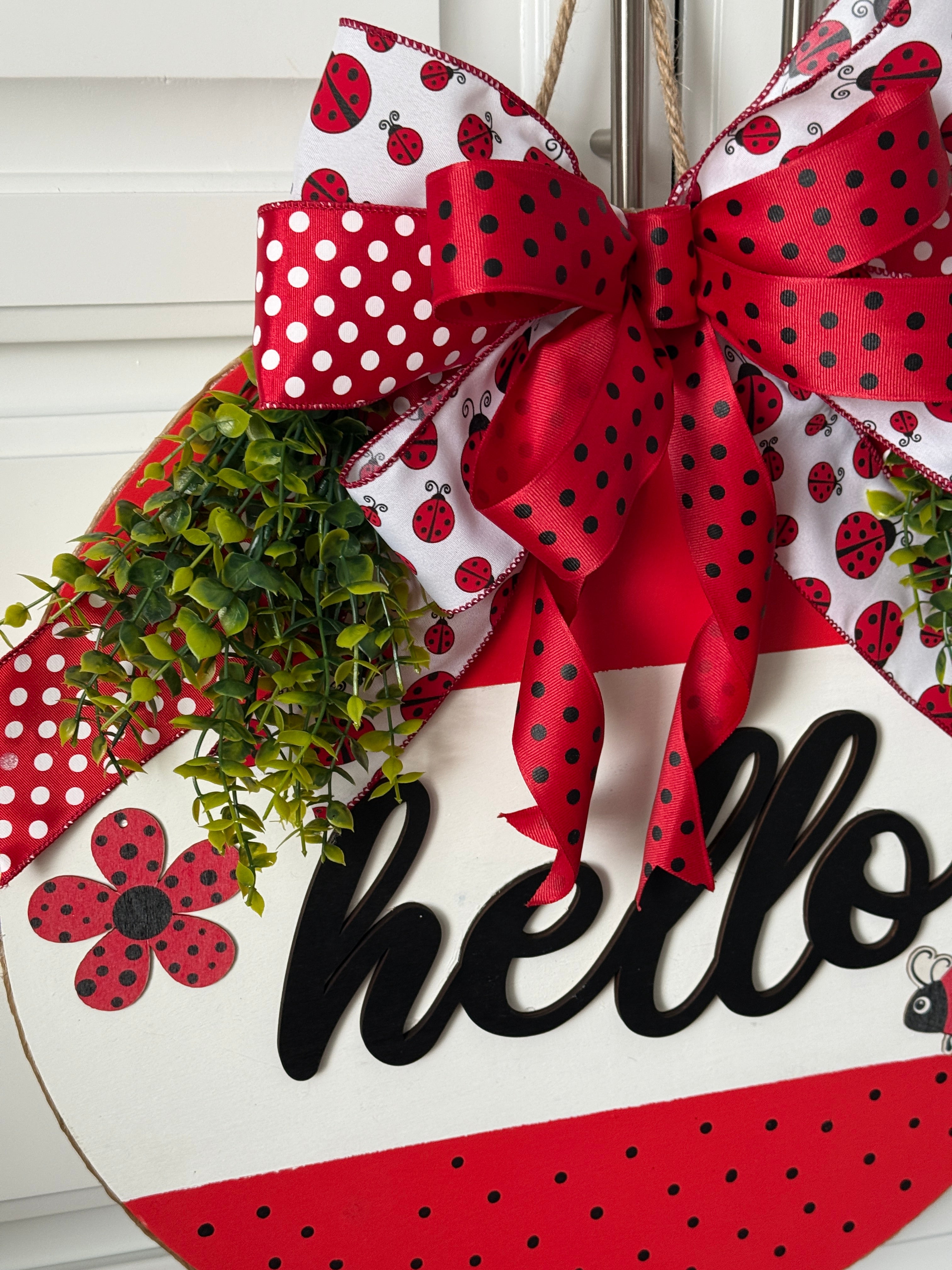The Polka Dot Ladybug Door Hanger