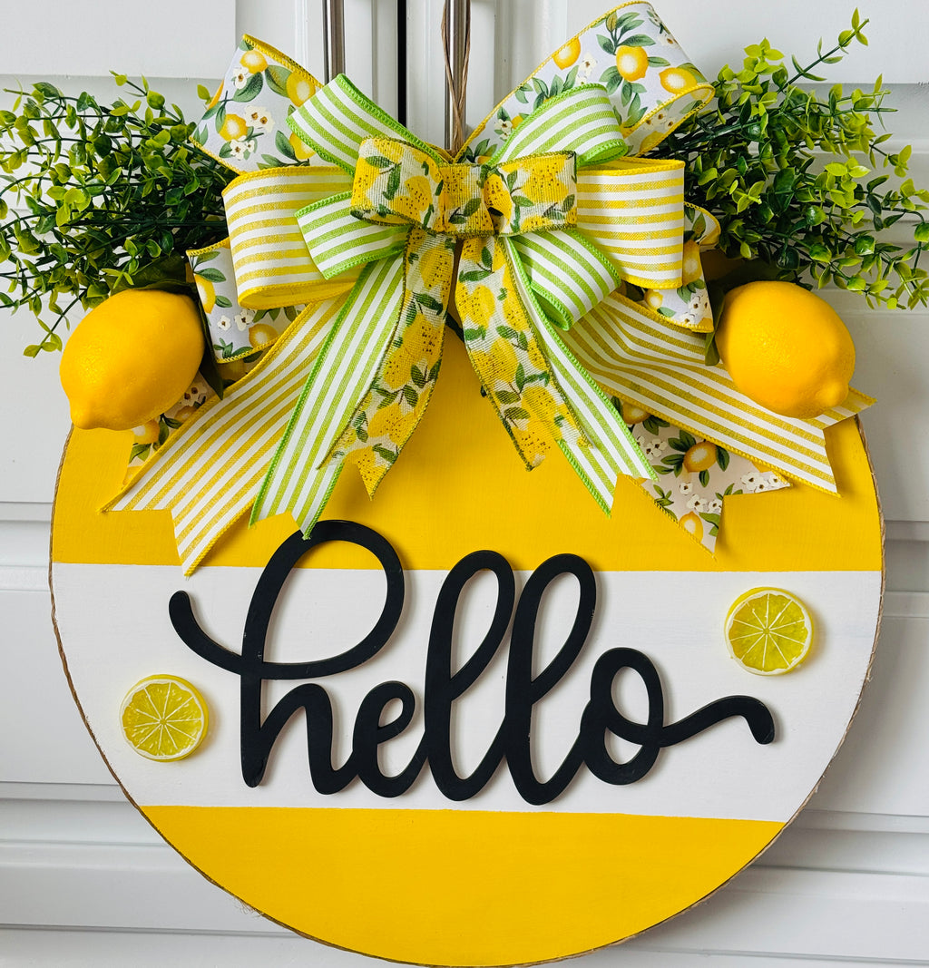 The Zesty Lemon Squeeze Door Hanger