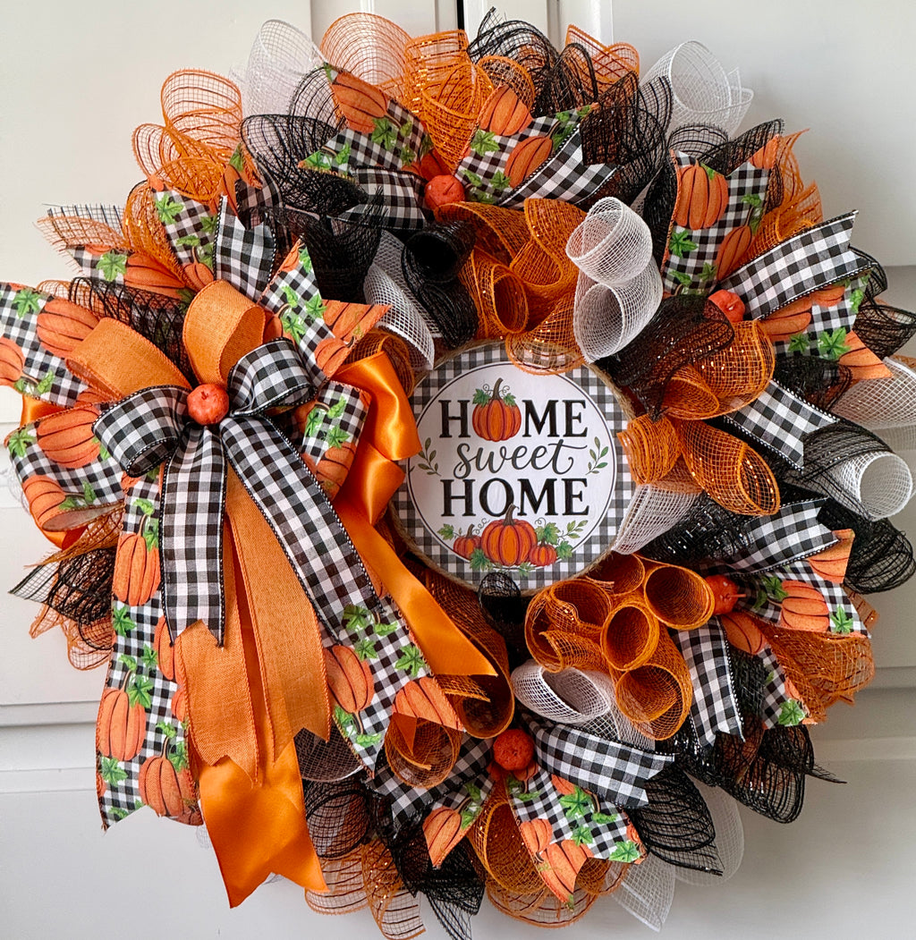Beautiful Fall Front Door Wreath🍁