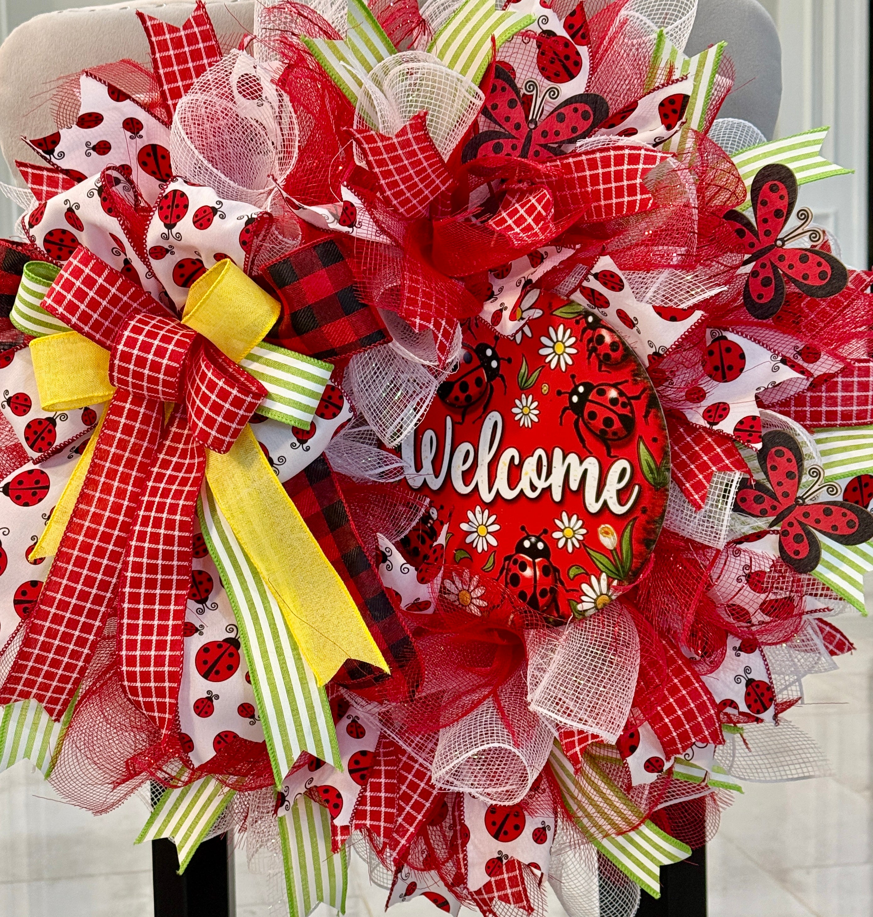 Lovely ladybug wreath 🐞￼