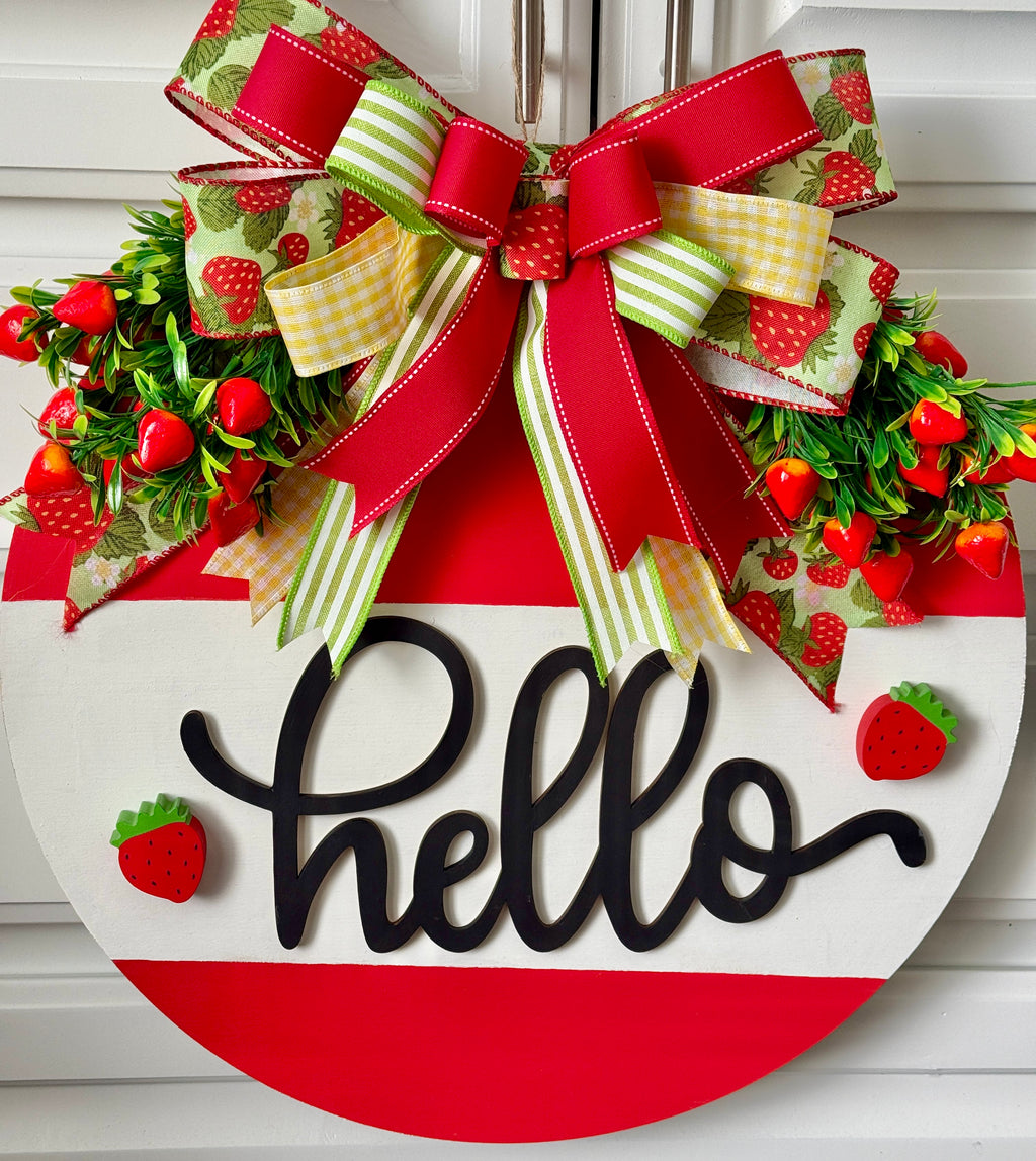 The Sweet Strawberry Welcome Sign