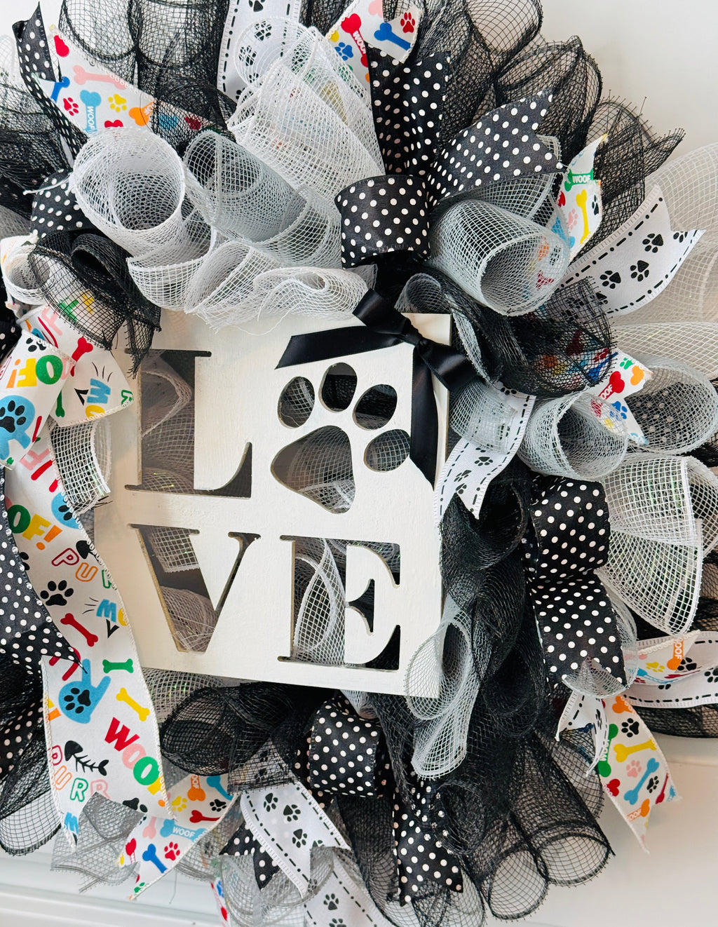 🐾Beautiful Dog print Front Door Wreath🐾